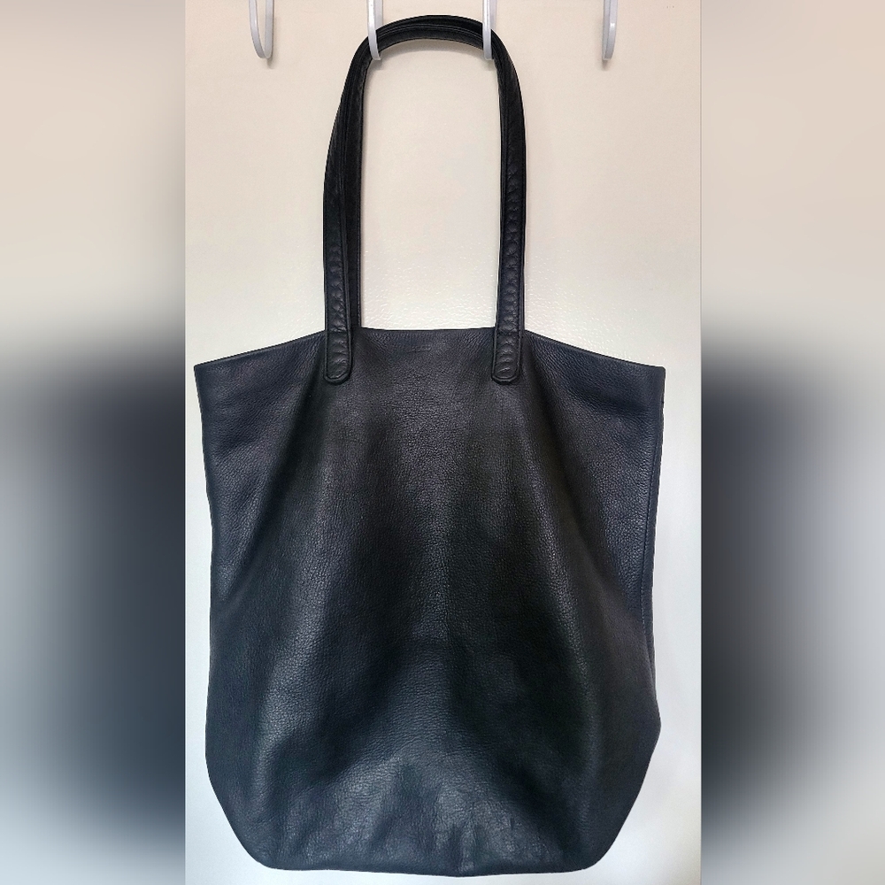 Baggu Minimalist Natural Milled Leather Tote